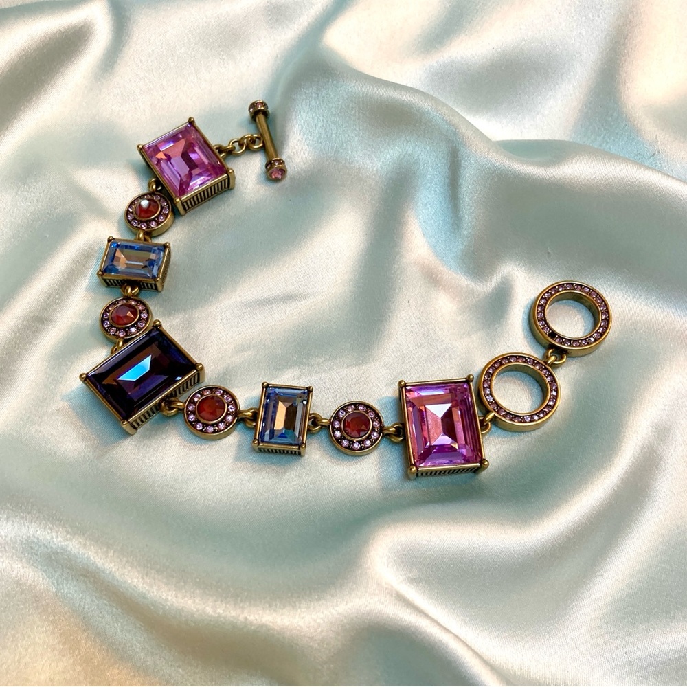 Heidi Daus Multicolor Gem Bracelet New 7.5-9” - Picture 6 of 9